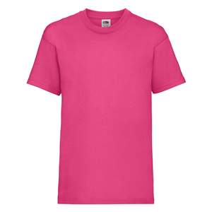 T shirt personalizzabile da bambino in cotone 170gr Fruit of the Loom KIDS VALUEWEIGHT T 610330 - Fucsia
