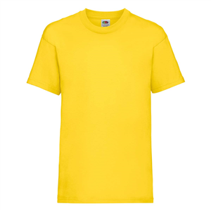 T shirt personalizzabile da bambino in cotone 170gr Fruit of the Loom KIDS VALUEWEIGHT T 610330 - Giallo Acceso