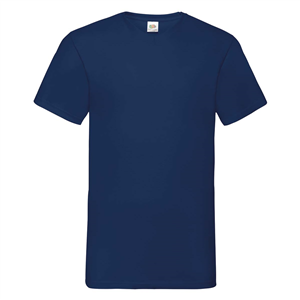 T-shirt personalizzabile uomo in cotone 160gr Fruit of the Loom VALUEWEIGHT V-NECK T 610660 - Blu Navy