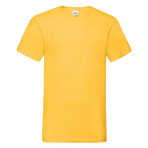 T-shirt personalizzabile uomo in cotone 160gr Fruit of the Loom VALUEWEIGHT V-NECK T 610660 - Girasole