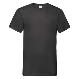 T-shirt personalizzabile uomo in cotone 160gr Fruit of the Loom VALUEWEIGHT V-NECK T 610660 - Nero
