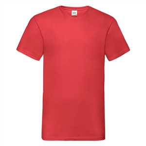 T-shirt personalizzabile uomo in cotone 160gr Fruit of the Loom VALUEWEIGHT V-NECK T 610660 - Rosso