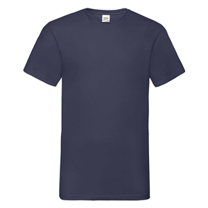 T-shirt personalizzabile uomo in cotone 160gr Fruit of the Loom VALUEWEIGHT V-NECK T 610660 - Blu Notte