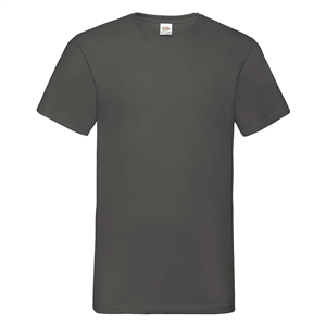 T-shirt personalizzabile uomo in cotone 160gr Fruit of the Loom VALUEWEIGHT V-NECK T 610660 - Grafite Chiaro