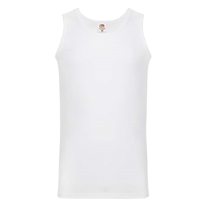 Canotta personalizzata uomo in cotone 160gr Fruit of the Loom VALUEWEIGHT ATHLETIC VEST 610980 - Bianco