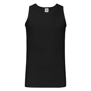 Canotta personalizzata uomo in cotone 160gr Fruit of the Loom VALUEWEIGHT ATHLETIC VEST 610980 - Nero