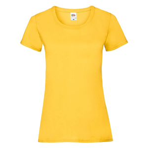T shirt personalizzabile donna in cotone 170gr Fruit of the Loom LADIES VALUEWEIGHT T 613720 - Girasole