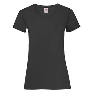 T shirt personalizzabile donna in cotone 170gr Fruit of the Loom LADIES VALUEWEIGHT T 613720 - Nero