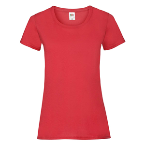 T shirt personalizzabile donna in cotone 170gr Fruit of the Loom LADIES VALUEWEIGHT T 613720 - Rosso