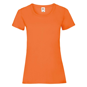 T shirt personalizzabile donna in cotone 170gr Fruit of the Loom LADIES VALUEWEIGHT T 613720 - Arancio