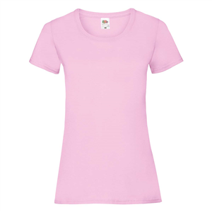 T shirt personalizzabile donna in cotone 170gr Fruit of the Loom LADIES VALUEWEIGHT T 613720 - Rosa Pastello