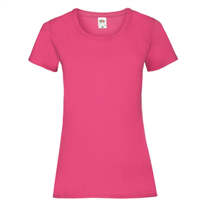 T shirt personalizzabile donna in cotone 170gr Fruit of the Loom LADIES VALUEWEIGHT T 613720 - Fucsia