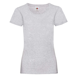 T shirt personalizzabile donna in cotone 170gr Fruit of the Loom LADIES VALUEWEIGHT T 613720 - Grigio Melange