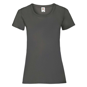 T shirt personalizzabile donna in cotone 170gr Fruit of the Loom LADIES VALUEWEIGHT T 613720 - Grafite Chiaro