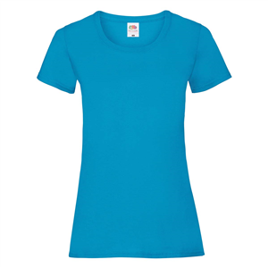 T shirt personalizzabile donna in cotone 170gr Fruit of the Loom LADIES VALUEWEIGHT T 613720 - Azzurro