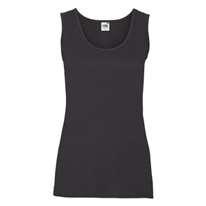 Canotta personalizzata in cotone 160gr Fruit of the Loom LADIES VALUEWEIGHT VEST 613760 - Nero