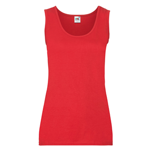 Canotta personalizzata in cotone 160gr Fruit of the Loom LADIES VALUEWEIGHT VEST 613760 - Rosso