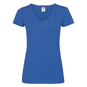 T-shirt personalizzata donna collo a V in cotone 170gr Fruit of the Loom LADIES VALUEWEIGHT V-NECK T 613980 - Royal