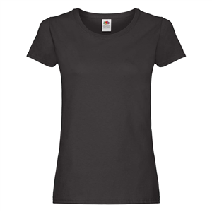 T-shirt personalizzata donna in cotone 145gr Fruit of the Loom LADIES ORIGINAL T 614200 - Nero