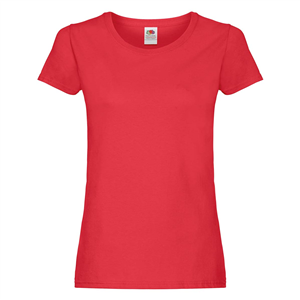 T-shirt personalizzata donna in cotone 145gr Fruit of the Loom LADIES ORIGINAL T 614200 - Rosso