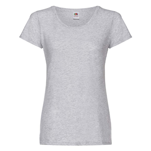 T-shirt personalizzata donna in cotone 145gr Fruit of the Loom LADIES ORIGINAL T 614200 - Grigio Melange