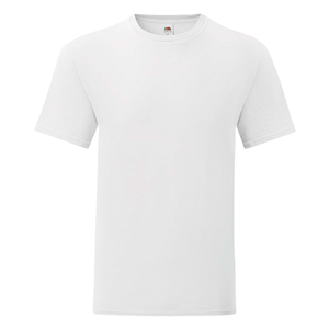 T-shirt pubblicitaria uomo bianca in cotone 150gr Fruit of the Loom ICONIC 150 T 614300-WH - Bianco