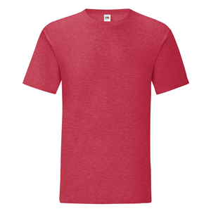 T-shirt personalizzabile uomo in cotone 150gr Fruit of the Loom ICONIC 150 T 614300 - Rosso mèlange vintage
