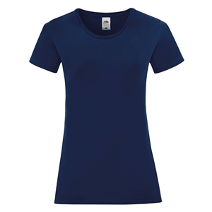 Maglietta personalizzabile donna in cotone 150gr Fruit of the Loom LADIES ICONIC 150 T 614320 - Blu Navy