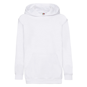 Felpa pubblicitaria con cappuccio da bambino in policotone 280gr Fruit of the Loom KIDS CLASSIC HOODED SWEAT 620430 - Bianco