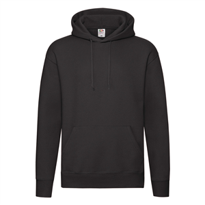 Felpa pubblicitaria da uomo con cappuccio in policotone 280gr Fruit of the Loom PREMIUM HOODED SWEAT 621520 - Nero