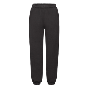 Pantaloni sport Fruit of the Loom KIDS PREMIUM ELASTICATED CUFF JOG PANTS 640250 - Nero