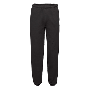 Pantaloni sport Fruit of the Loom PREMIUM ELASTICATED CUFF JOG PANTS 640400 - Nero