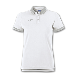 Polo sportiva da donna in policotone 180gr Joma BALI II 900444 - Bianco