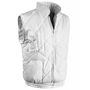 Gilet da lavoro con tasca Sottozero MARTE 9010 - Bianco