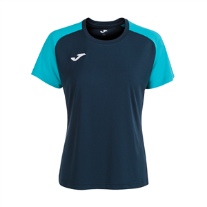 T-shirt allenamento Joma ACADEMY IV 901335 - Blu Navy - Turchese Fluo
