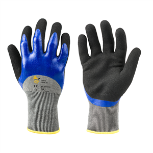 Guanto da lavoro antitaglio C 15 aghi rivestimento nitrile HDP AB15 - Blu Royal