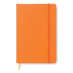 Taccuino personalizzato con elastico e copertina in poliuretano in formato A5 ARCONOT AR1804 - Arancio