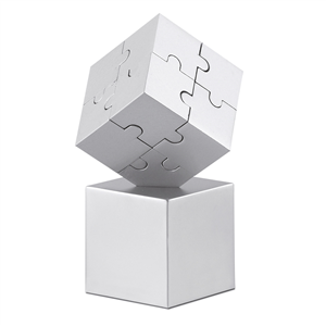Puzzle 3D 8 pezzi magnetico KUBZLE AR1810 - Silver Opaco