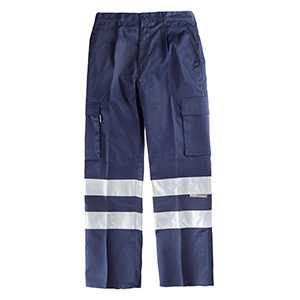 Pantalone riflettente WORKTEAM B1407 - Blu Navy