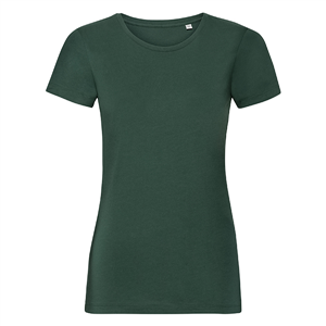 T-shirt personalizzabile da donna in cotone organico 160 gr Russell BAS108F - Verde Bottiglia