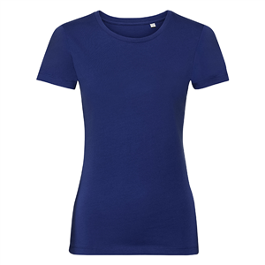 T-shirt personalizzabile da donna in cotone organico 160 gr Russell BAS108F - Blu Royal