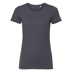 T-shirt personalizzabile da donna in cotone organico 160 gr Russell BAS108F - Grigio Convoy