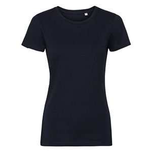 T-shirt personalizzabile da donna in cotone organico 160 gr Russell BAS108F - French Navy