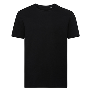 T shirt personalizzata uomo in cotone organico 160 gr Russell BAS108M - Nero