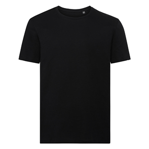 T shirt personalizzata uomo in cotone organico 160 gr Russell  BAS108M - Nero