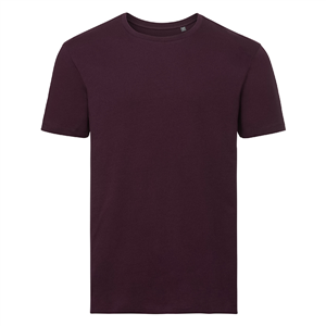T shirt personalizzata uomo in cotone organico 160 gr Russell BAS108M - Bordeaux