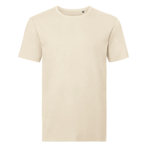 T shirt personalizzata uomo in cotone organico 160 gr Russell BAS108M - Natural
