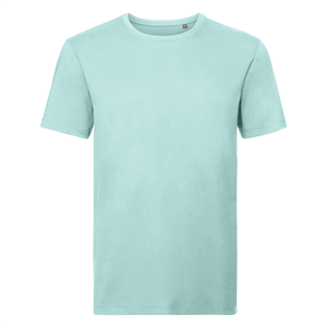 T shirt personalizzata uomo in cotone organico 160 gr Russell BAS108M - Acqua