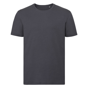 T shirt personalizzata uomo in cotone organico 160 gr Russell BAS108M - Grigio Convoy