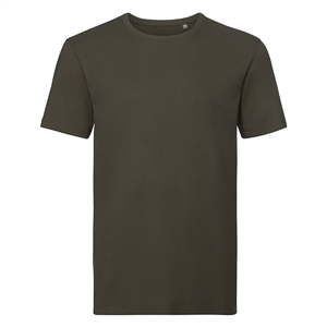 T shirt personalizzata uomo in cotone organico 160 gr Russell BAS108M - Oliva Scuro